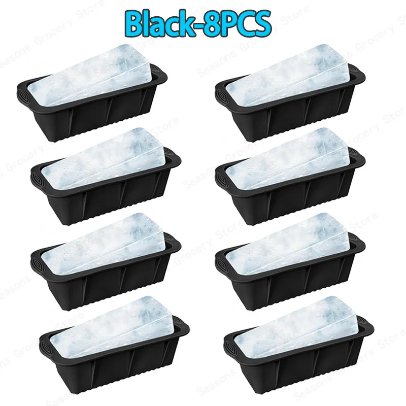 Moldes para cubitos de hielo de silicona Extra grandes, cubo de hielo para baño frío, fabricación de cubitos de hielo, moldes para hornear pasteles, nuevos moldes para cubitos de hielo, 1-10 Uds.: Azul