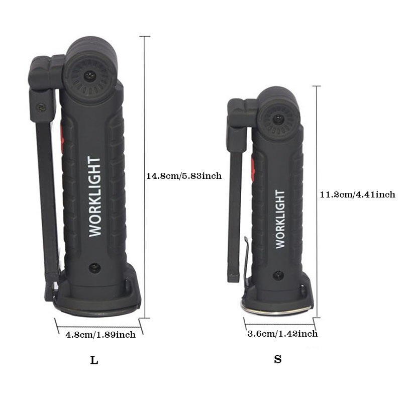 COB Hand Held Work Lamp Portable 5 Mode COB USB Rechargeable LED Work Light Folding Multifunctional Portable Emergency Lamp
