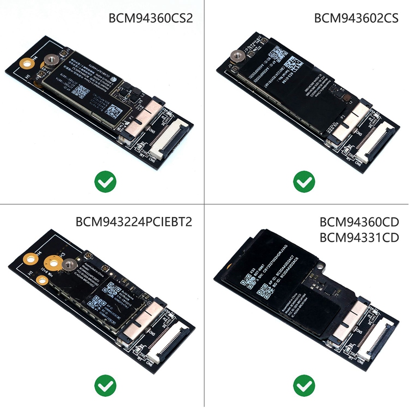12+6- pin till m .2- tangent a + e-adapterkabel för trådlöst wifi-kort för mac os och hackintosh
