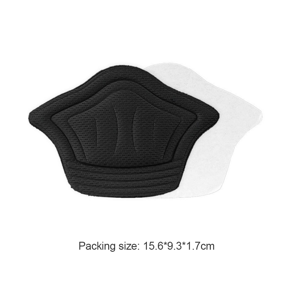 Plantillas para zapatos deportivos, almohadillas para el talón, tamaño ajustable, antidesgaste, almohadilla para los pies, plantilla de inserción, Protector para el talón, pegatina trasera, 2 piezas: 2pcs Black Thin A