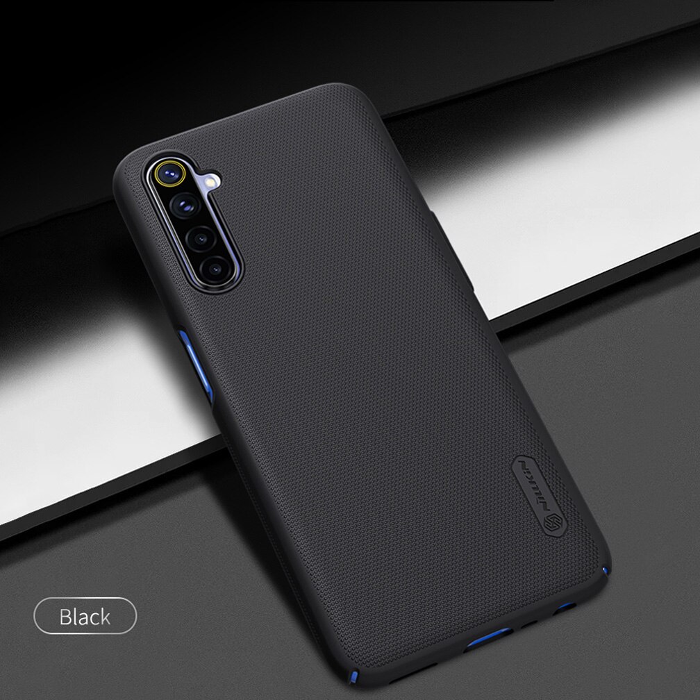 For Realme 6 Case Nillkin Frosted Shield Hard PC Back Cover Case For Realme 6 Pro Protctive Phone Shell Cases: For Realme 6 Pro / Black