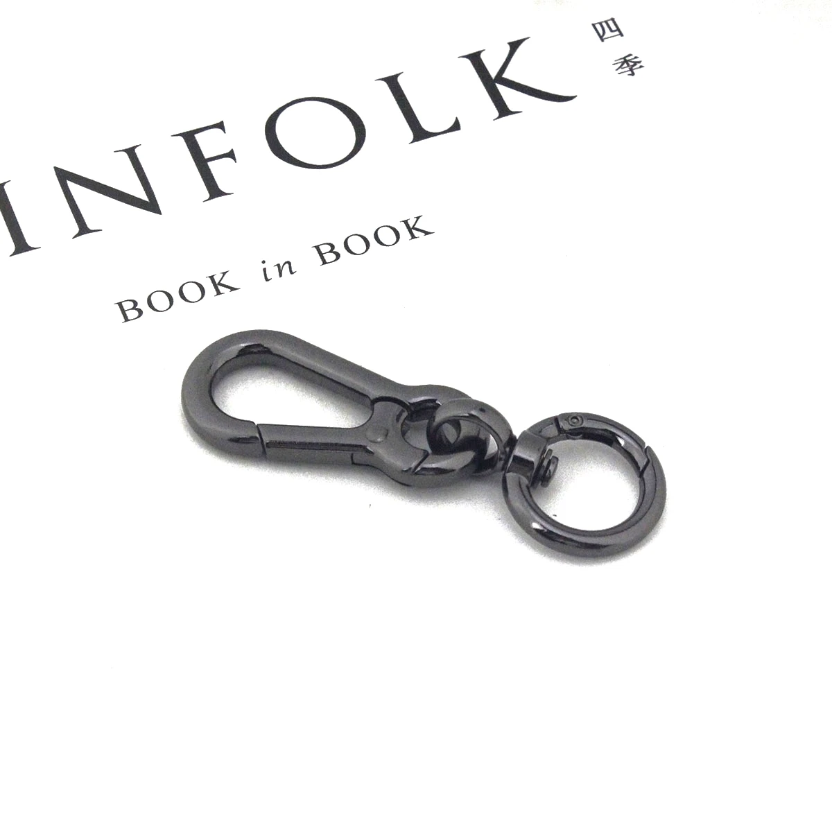 1Pc Karabijnhaak Metalen Draaibare Ooghaak Veerpoort Trigger Clips Voor Lederen Handwerk Riem Riem Webbing Sleutelhanger Haken: Koper