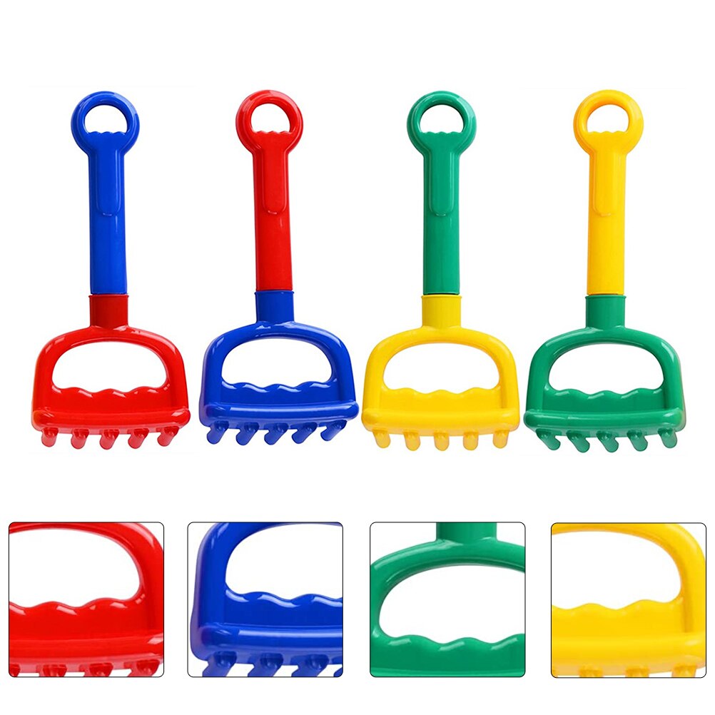 4pcs Beach Sand Shovel Rake Plastic Sand Play Children Playing Sand: Default Title