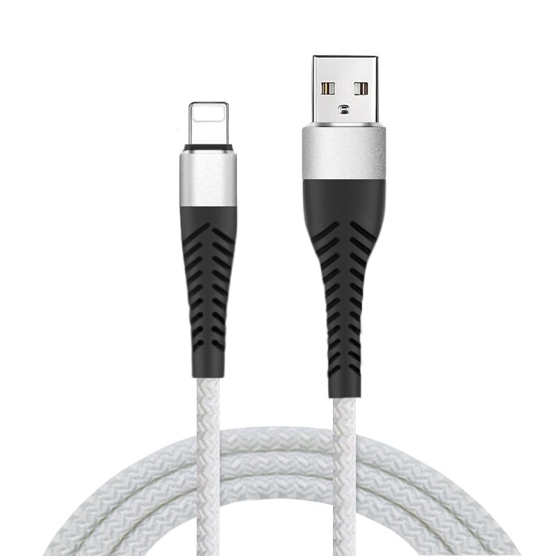 1m 2m 3m Herkunft USB Daten synchronisieren Ladegerät Kabel für iPhone X XS XR 11 Profi Max 5 5s 6 6S 7 8 Plus Schnelle Ladung Telefon Langes Kabel: Silber / 0.2m