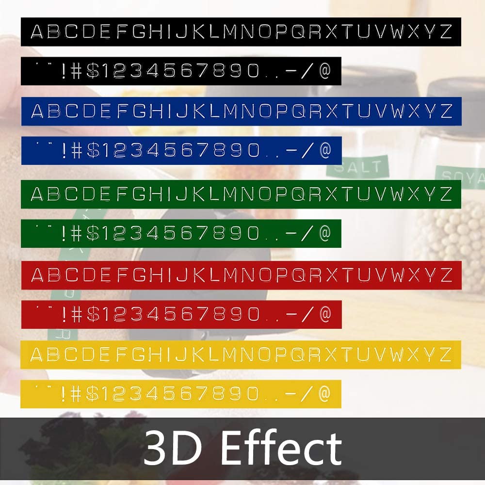Fimax 3 sztuk drukarka do etykiet kompatybilny dla Dymo 3D taśmy etykietowe Multicolor 9mm wstążki drukarki Motex E101 1610 maszyna do etykietowania taśmy