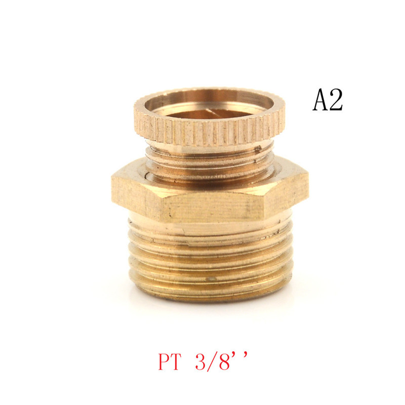 One Piece Air Compressor Male Threaded Water Drain Valve Brass Tone PT 1/2 Inch 3/8 Inch 1/4 Inch: A2