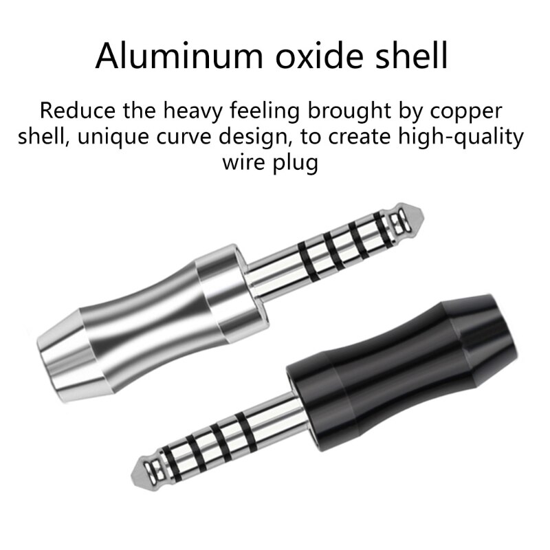 2 uds auricular de 4,4mm Plug para mejor de sonido experiencia 5 Pole Stereo auriculares con clavija de Audio adaptadores