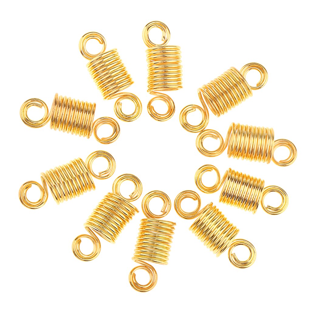 Pakker  of 10 frisør hair extensions clips tilbehør dekoration tube perler ringe