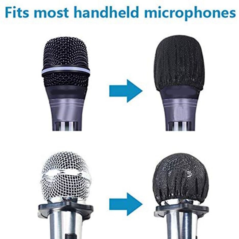 300 Pcs Disposable Microphone Cover, Non Woven Fabric Handheld Mic Windsn for Karaoke,KTV, Any Shared Environment