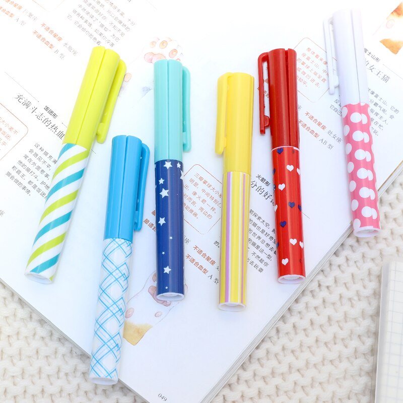 1pcs Random Mini Pen-shaped Small Scissors Pupils Round Head Safety Portable Portable Paper Cutter Mini Trumpet School Supplies