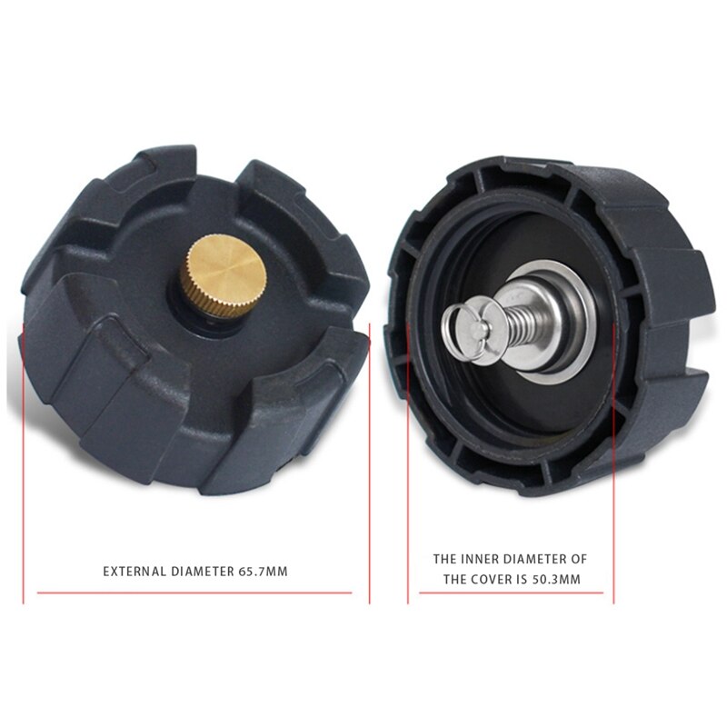 2 stuks tankdop voor brandstoftank voor boot, universeel 24l 12l buitenboordmotoren, jachtaccessoires