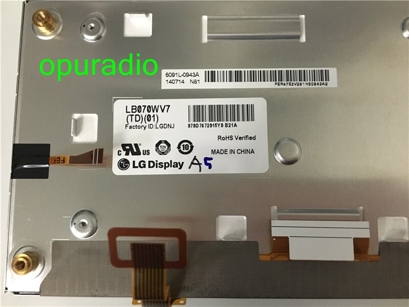 Écran LCD tactile 7 pouces (TD)(01) LB070WV7-TD01 avec 8 fils, pour Hyundai, moniteur GPS de voiture