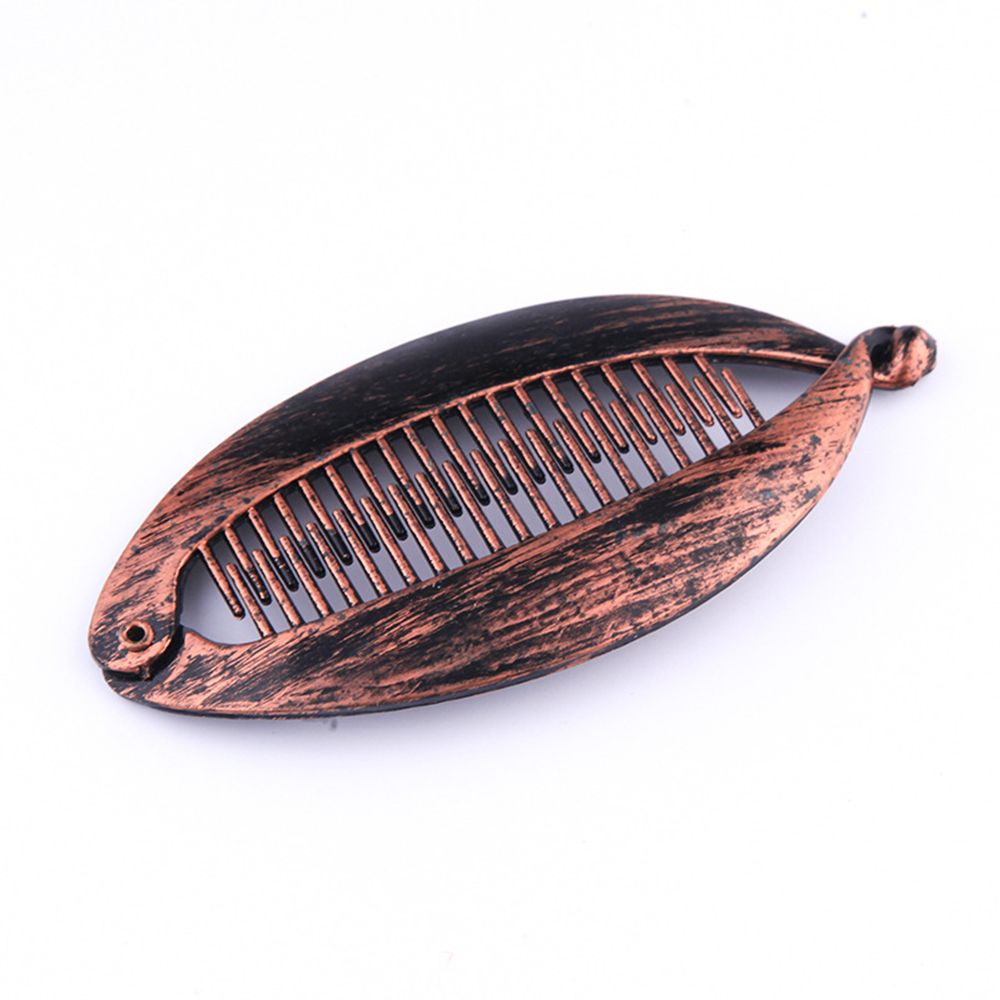 1PC Fish Shape Hair Claws Clips Ponytail Holder for Women Girls Banana Clips Crabs Black Hair Styling Accessories: black