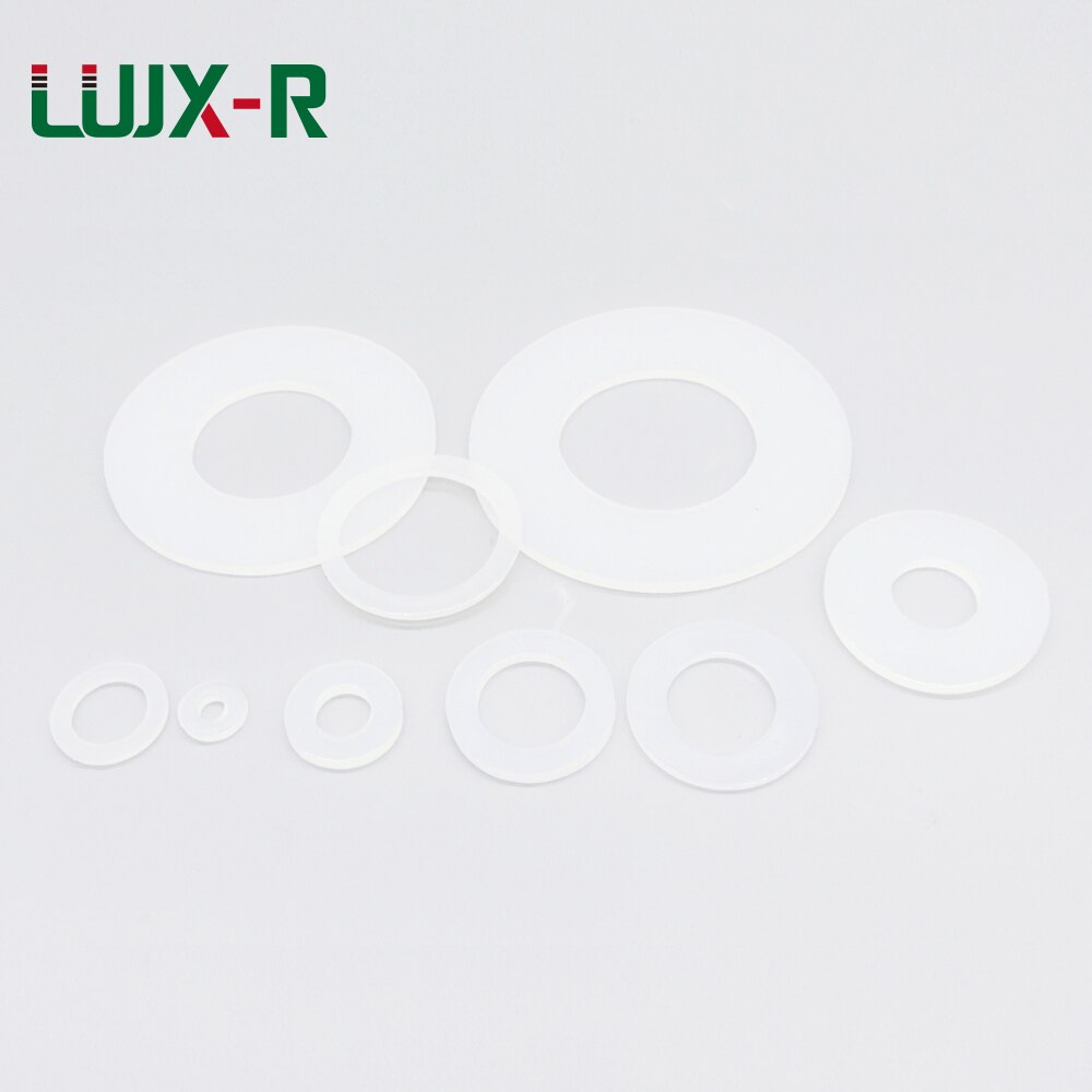 Lujx-r silikone pakning hvid flad skive tætningsring vmq o ring vandtæt til hurtigstik 3/4 1 1-1/4 1-1/2 2 2-1/2 3 4in