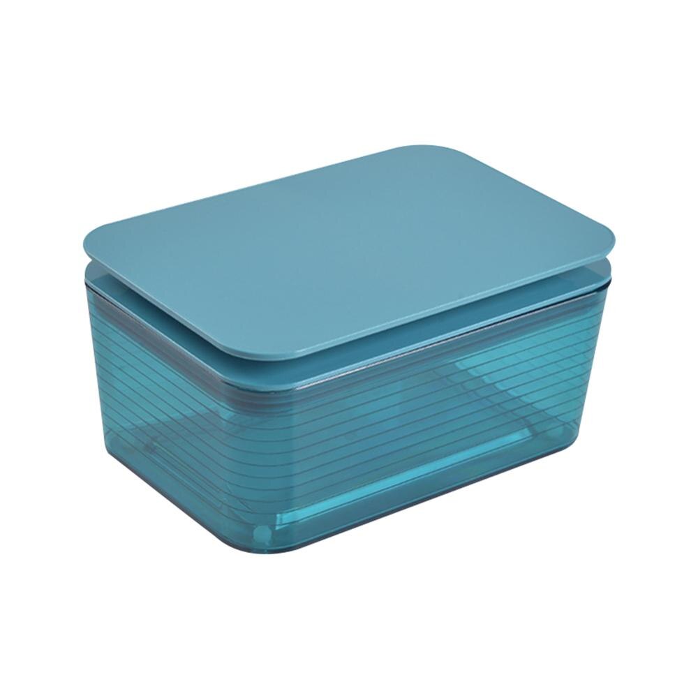Wet Wipes Dispenser Storage Box Organizer Household Dry Wet Tissue Paper Case Box With Dust-proof Lid For Home Office Store: M Size Blue