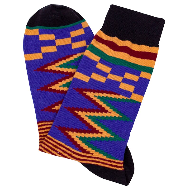3 Pairs For Socks African Print Striped Lattice Colorful Soft Socks Leisure Skateboard Socks Funny Multicolor: 535