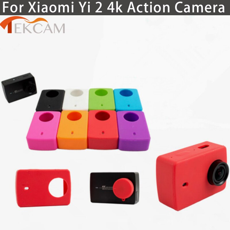 Tekcam For Xiaomi yi 4K plus Accessories Rubber Silicone Camera Case with Lens Protection Cap for Yi Xiaomi 2 4K Action Camera