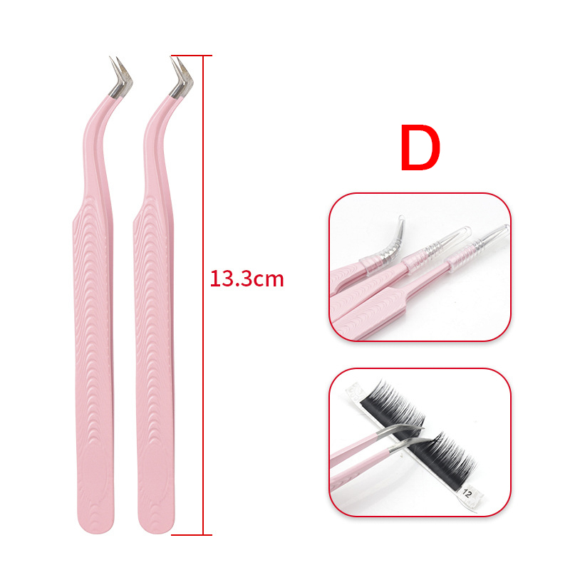 Rvs Lash Pincet Roze Pincet Professionele Wimper Extensions Benodigdheden Make Gereedschap Volume Wimper Pincet: green