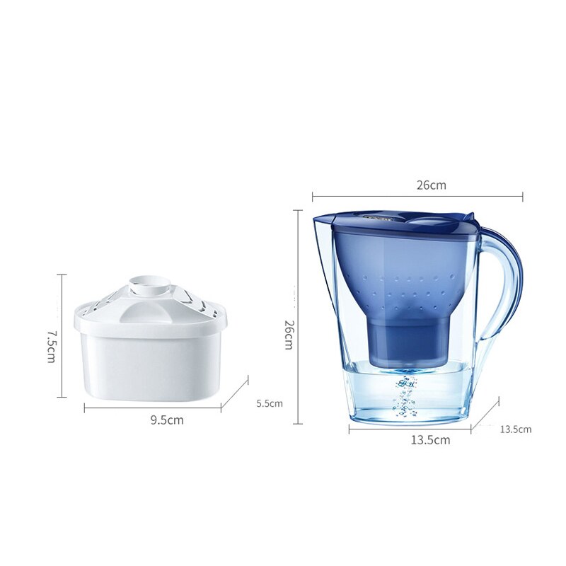 Water Filter Kettle Household Water Jug Activated Carbon Purifier Water Pitcher Kitchen Office Water Bottle Jug Drink Water Tool