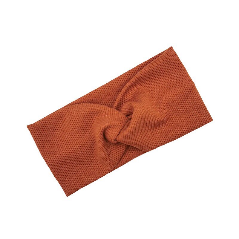 1 Pcs Lente Zomer Effen Kleur Baby Hoofdband Meisjes Twisted Geknoopt Zachte Elastische Meisje Hoofdbanden Haar Accessoires Kleine Maat: 6