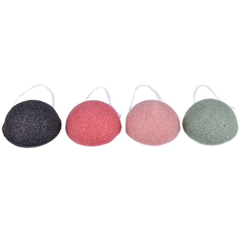 Konjac-esponja de carbón de bambú Natural, esponja de limpieza, maquillaje, herramienta de limpieza Facial, belleza suave, esencial, Konnyaku, 1 Uds.