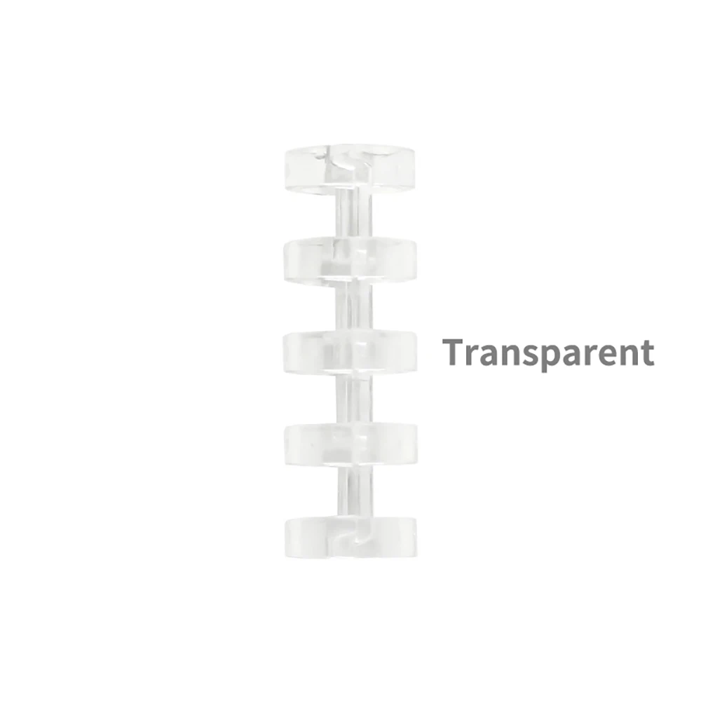 3 stk. løse blader spiralperm innvendig hengslet ringbindingsringer skrivebordskalender sirkel for kort nøkkelalbum: Lysegrå