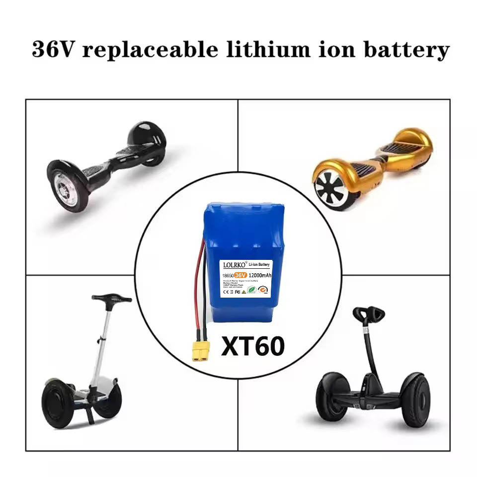 Nieuw geüpgraded 36V 12Ah 10s2p lithiumbatterijpak, geschikt voor elektrische zelfbalancerende scooters en luchtkussen eenwielers