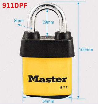 Master Lock Hangslot deurslot Raam Anti-diefstal Professionele Sloten picks Waterdichte U type Magazijn Rvs lockerslot