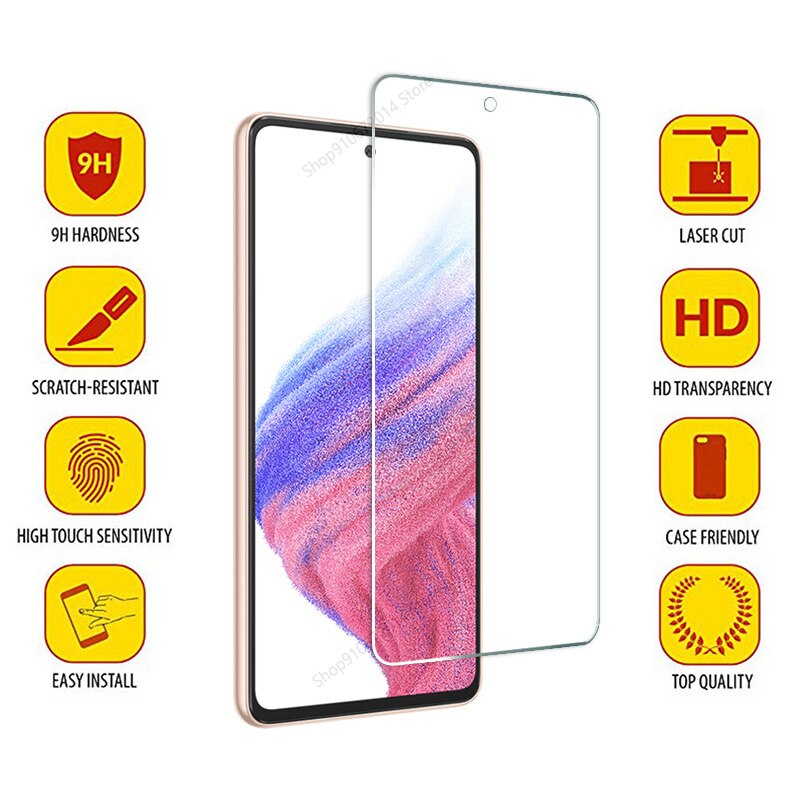 4PCS Tempered Glass For Samsung Galaxy A52S Glass Transparent HD For Samsung A53 A50S A10S A33 A73 M11 M53 A13 Screen Protector