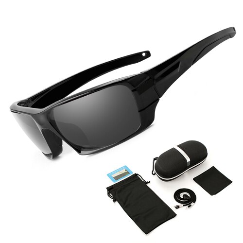 6 Lenses Polarized Fishing Sunglasses Camouflage Frame Sport Sun Glasses Fishing Eyewear Oculos De Sol Masculino UV 400: Gray Lenses Box