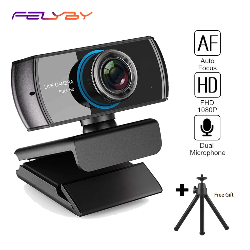 FELYBY Full HD Webcam 1080p Game Web cam with Mic for Video Chatting and Recording Compatiable with Xbox One PC Laptop