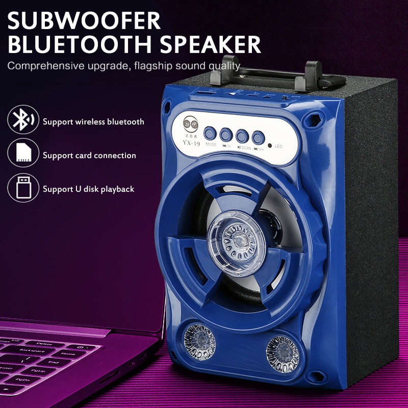 Bluetooth Speaker Portable Wireless Stereo Subwoofer Heavy Bass Speakers Sound Box With Mic Support FM Radio TF AUX USB