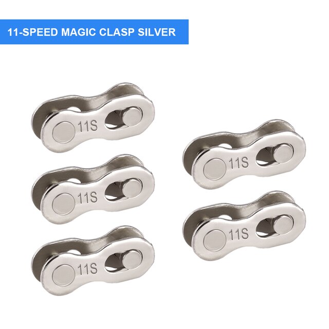 5Pairs Fietsketting Quick Link Bike Chain Quick Release Connector Mtb Racefiets Ketting Reparatie Tools Voor 6/7/8/9/10/11/12 Speed: Silver 11s