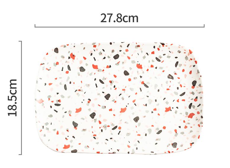 Japanilainen kulho lautanen koti keraaminen riisi kulho yhden henkilön sisällä terrazzo astiasto retro matta lasitettu keittiövälineet: Suorakaiteen muotoinen levy