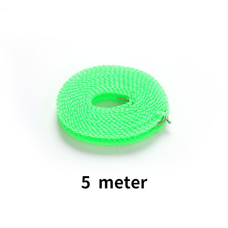 3-10m windproof clothesline non slip clothesline indoor clothesline drying clothesline outdoor clothesline clothes dryer rack: 5 meters Green