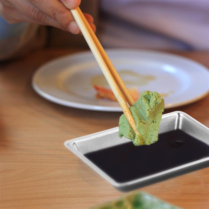 Plato para condimentos desechable plato de salsa para Vinagre de Sushi, bandejas de condimento de soja para Sushi, mostaza, 100 Uds.