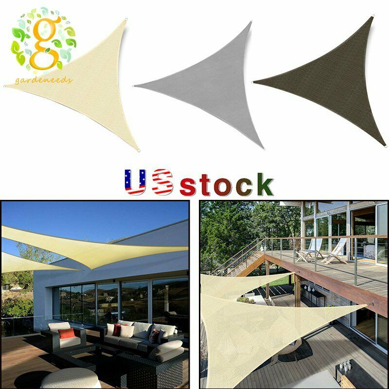 New160 GSM Equilateral Triangle Sun Shade Sail Outdoor Garden Pool Canopy Cover