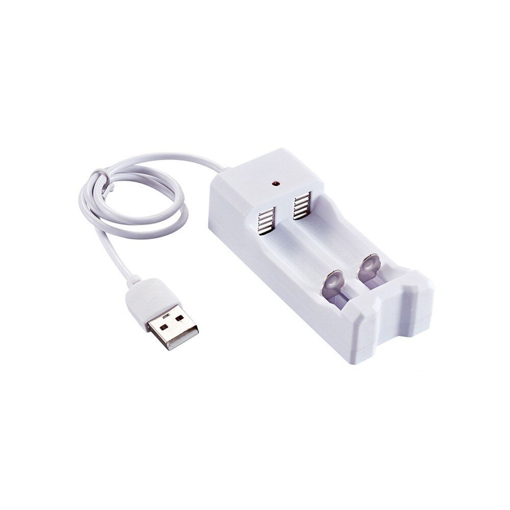 Usb Plug Batterij Oplader Wit 2 Slots Ac 110V 220V Dual Voor Aa/Aaa Opladen 3.7V Oplaadbare Li-Ion