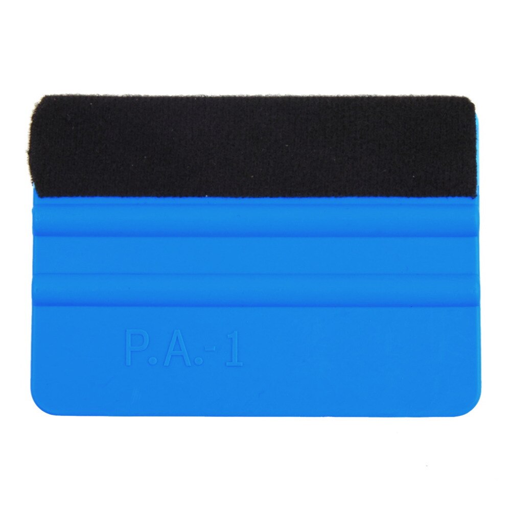 Rechthoek Duurzaam Handheld Blauw Vinyl Auto Zuigmond Decal Wrap Applicator Soft Vilt Edge Schraper 99x72mm Hand Tool