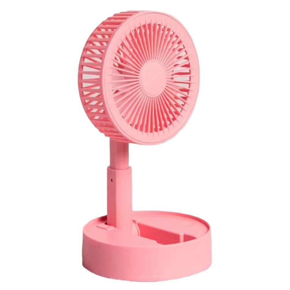 Mini ventilador portátil, ventilador de mano para el hogar, oficina, escritorio, velocidad ajustable, USB, ventilador recargable, refrigerador de aire, viajes al aire libre: pink