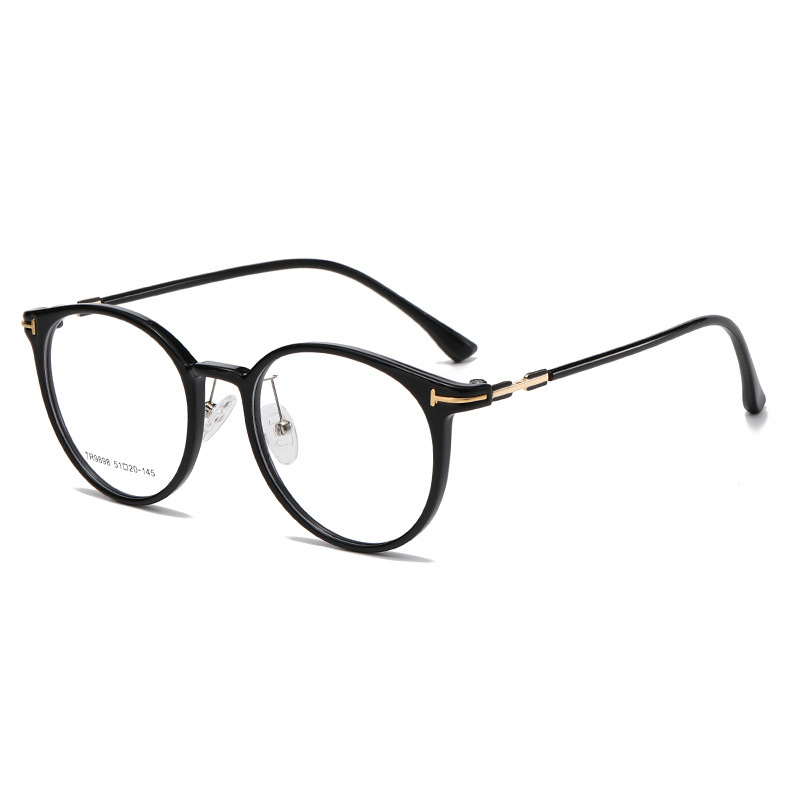 MOMOJA Men's Retro Round Glasses Frame Ultra-Light TR90 Alloy Optical Prescription Women's Eyeglasses Frames TR9898