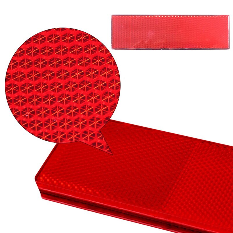 White Red Warning Reflective Safety Plate Tape Reflector Stickers For Car Truck