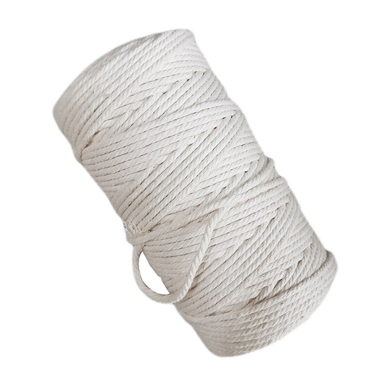 Natural Cotton Twisted Pair Handmade Rope Tapestry Rope Package Dumplings Line DIY Crafts Lace Artisan Rope: 3mm-150m