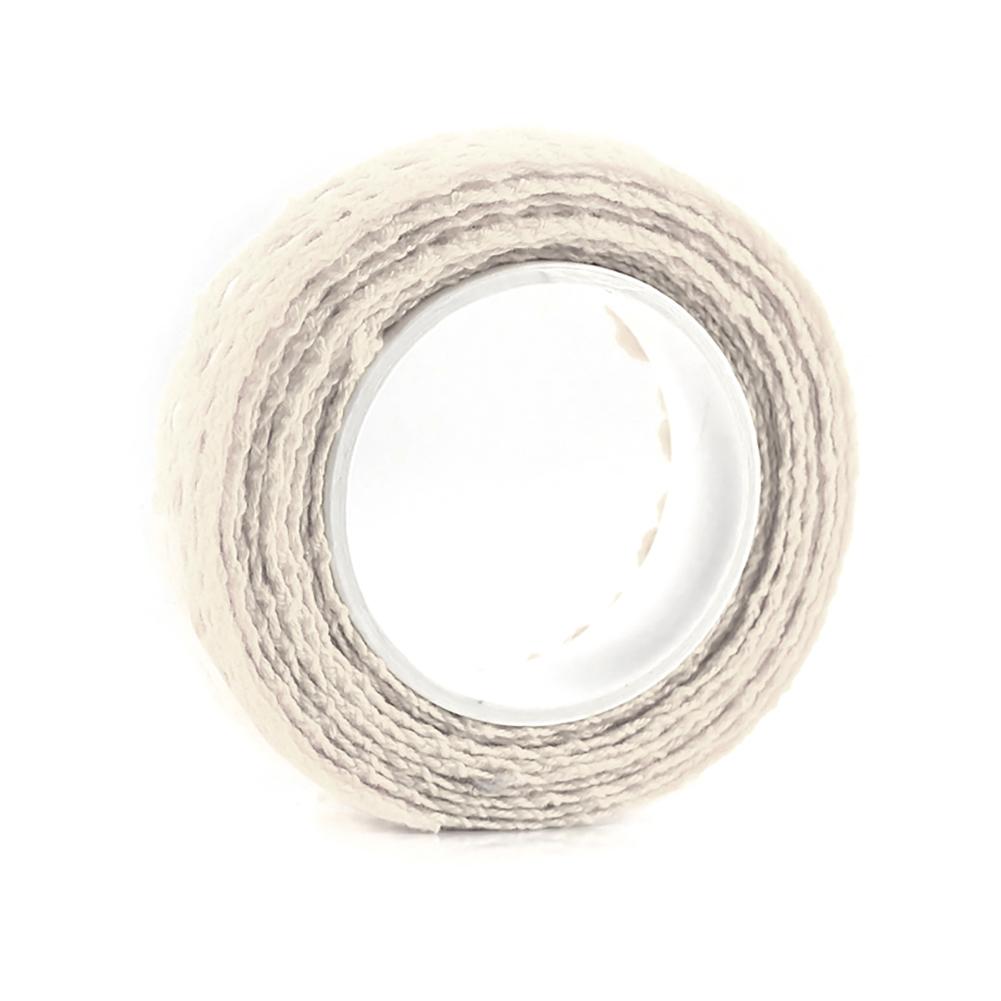 Cinta de tela de encaje adhesiva, cinta con encaje de algodón para decoración artesanal, cintas adhesivas de papelería, , vacaciones, 2,5 M: Beige