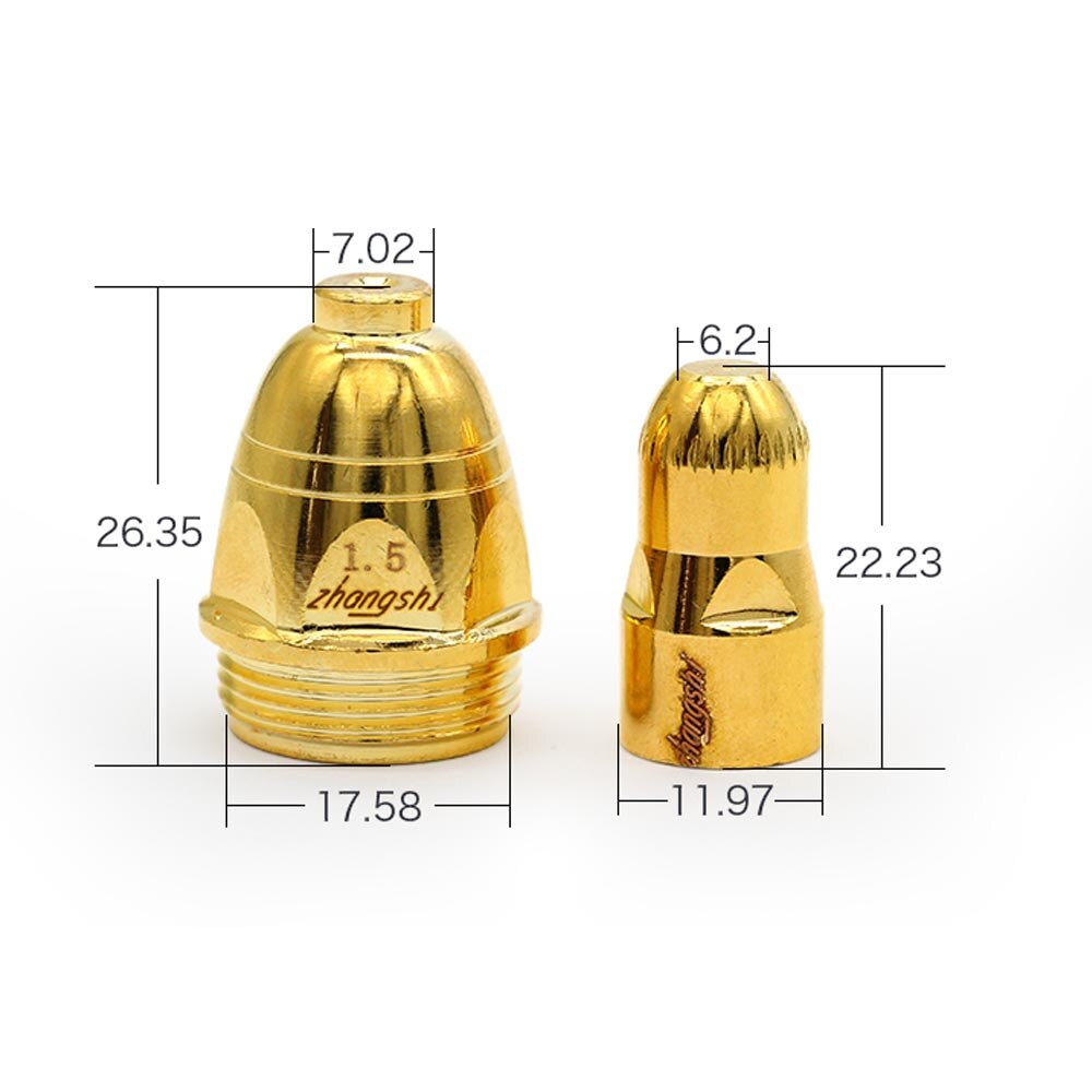 10set P-80 Zhang's Original Plasma Cutting Torch Consumable Cutting P80 CNC Plasma Torch Tip Electrode nozzle