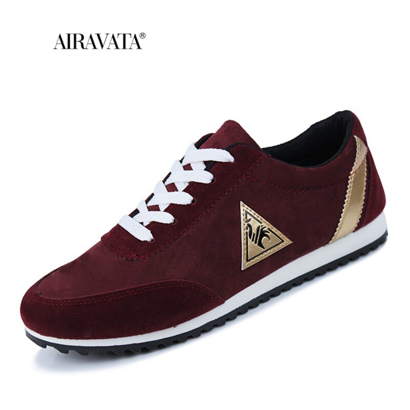Zapatillas de deporte cómodas transpirables con cordones para caminar, zapatos planos resistentes al desgaste: Rojo / 41