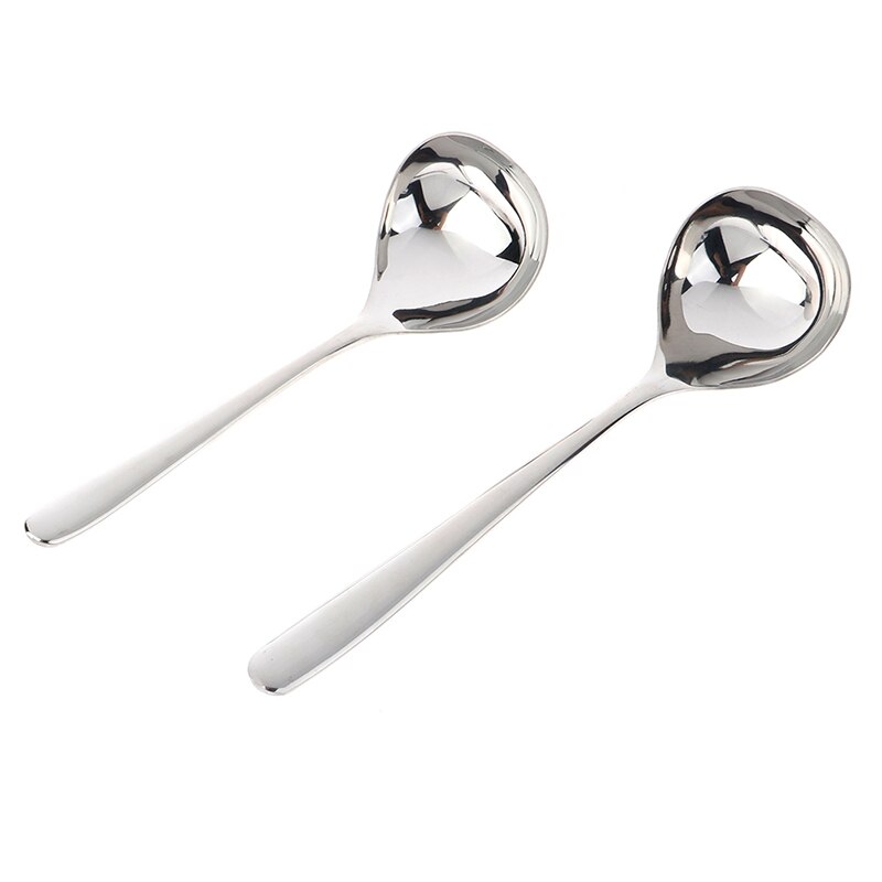 1 Pcs 17.5/20cm Soup Spoon Deepen Thickened Stainless Steel Serving Spoons Cooking Meal Food Spoon Dinnerware