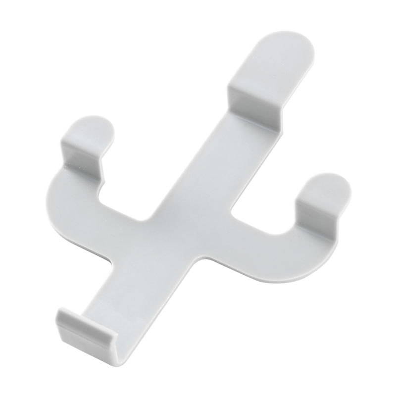 Ganchos decorativos con forma de Cactus, gancho de pared autoadhesivo para puerta trasera, llavero, perchero para abrigos, sombreros, toallas, ropa, perchero para baño de cocina: Grey-1pc