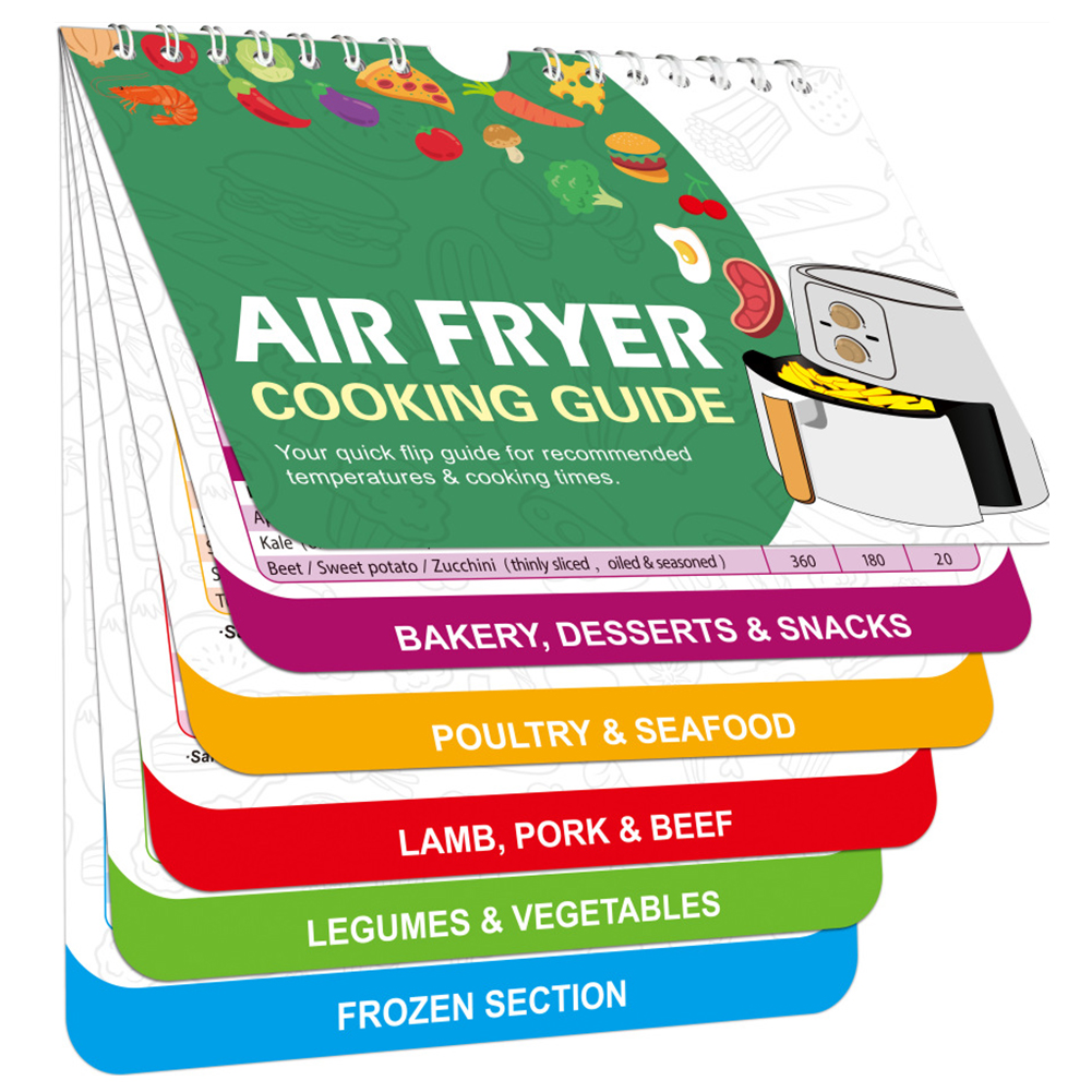 Air Fryer Magnetic Cheat Sheet Air Fryer Recipes Temperature and Cooking Time Guide for Beginners and Advanced Users