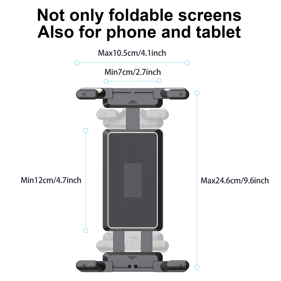 OUTMIX Verstelbare Tablet Telefoon Standhouder voor Loopband/Spinfiets/Kinderwagen/Rolstoel/Golfkar/Muziekstandaard/Staande fiets